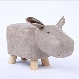 UHGFIMP Tierhocker für Kinder, Kinderhocker gepolstert, Cartoon Fußhocker Deko Hocker für Wohnzimmer Schlafzimmer,Grey