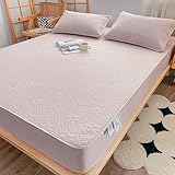 JIANINGHOME Weiches Spannbetttuch 200x220,Wasserdichtes Spanntuch,Matratzen-Bett-Schoner mit Spannumrandung|Auch für Boxspring-Betten|Matratzen-Auflage