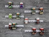Kamoro HOME & KITCHEN Gewürzregal ohne Bohren Clips - Gewürz Organizer zum Kleben - 6 Streifen für 30 Gewürze (Weiß)