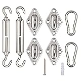 hanSe Sonnensegel Aufbauset Edelstahl M8 mit Schrauben