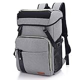 Youngoa Kühltasche, Rucksack, 30 l, isoliert, wasserdicht, für Wein/Bier, große Thermos, Picknick, Kühltasche, Rucksack für Reisen/Strand/Wandern/Camping, YG035, Hellgrau