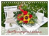 Romantische Gartenimpressionen (Tischkalender 2023 DIN A5 quer), Calvendo Monatskalender