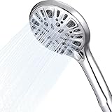 Duschkopf, SIRMEDAL Handbrause, 9 Einstellungen, Wassersparend Sparduschkopf, Hochdruck-Handbrause mit Massage Spa und Pausenmodus, Chrom-Finish