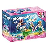 PLAYMOBIL 70100 Magic Familie mit Muschelkinderwagen, bunt