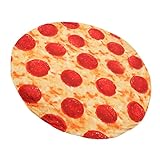 Yusat Pizza-Decke für Erwachsene und Kinder, Weiche Flanell-Überwurfdecke, Bequemer, Lebendiger, Lustiger Essensüberwurf für Zuhause