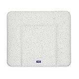 BONKY® Wickelauflage 85x72 cm - weiche Wickelunterlage - Baby Wickeltischauflage - Wasserdischt - Abwaschbar - Made in EU - 100% Oeko TEX - Punkte
