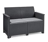 Koll Living Lounge Sets Emma - Verschiedene Ausführungen - hochwertige Sitzgruppe für den Garten - höchster Sitzkomfort durch ergonomische Rückenlehnen (2er Sofa)