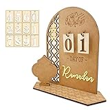 Ramadan Kalender 2023 DIY Ramadan Dekoration Holz Eid Mubarak Kalender Countdown Kalender für Zuhause