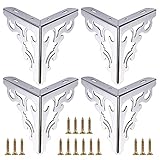 SUMTree 15cm 4 Stück Möbelfüße aus Stahl,Schrankfüße, Beine für Stühle,Tisch,Schrank und Sofa,Möbelbeine. Einfachen Montage Dreieck(Silber)