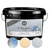 My COLOR Room Glitzer-Lasur (2500 ml, Silber) transparente Glitzer Wandfarbe für Wandgestaltung mit Glitzer-Effekt für Innenbereich, Dekorationslasur Made in Germany