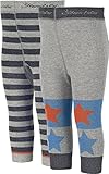 Sterntaler Baby - Jungen Leggins Dp Ringel+sterne Leggings, Hellgrau Mel., 98/104