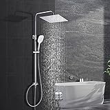 Görbach Edelstahl Duschsystem Duschset ohne Armatur Regendusche Überkopfbrauseset (SJ-E3030CP)