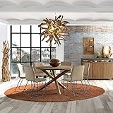Exotischerleben Deckenlampe Wurzelholz INFERNO Ø 75 cm | Hängelampe Kugel Holz rund rustikal | Lampe Handarbeit | Unikat