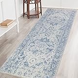 Famibay Teppich Läufer Flur rutschfest 65x180cm Teppichläufer Flur Lang Flurläufer Waschbar Boho Vintage Teppich Küchenläufer für Eingang Flur Küche Schlafzimmer Wohnzimmer