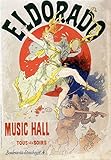 ZIMARO Leinwanddruck Und Poster Wandkunst Bild Reproduktion Plakat für die Music Hall die jeden Abend im Eldorado Theatre von Jules Cheret geplant ist für Wohnkultur 60x90cm