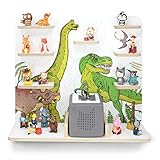 stadtecken Kinder Regal für Musikbox I Motiv Dinomania I Geeignet für die Toniebox und ca. 50 Tonies I Geschenk I Geschenkidee I Spielen I Sammeln I Aufstellen oder Aufhängen