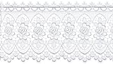 Plauener Spitze by Modespitze, Store Bistro Gardine Scheibengardine mit Stangendurchzug, hochwertige Stickerei, Höhe 32 cm, Breite 112 cm, Weiß