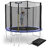 Kinetic Sports Trampolin Ø 305 cm für Kinder und Erwachsene, TÜV GS-geprüft, Komplett Set, Sport Kindertrampolin Outdoor Gartentrampolin 3m, bis 160 kg