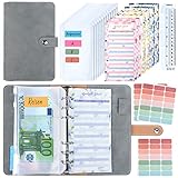 Budget Planner Budget Binder - Haushaltsbuch A6 Budget Planner Geldumschläge Umschlagmethode,Budgetplaner Geld Organizer Sparbuch mit Folien für Finanzplaner Buget Sparen Mappe, Cash Stuffing Startset