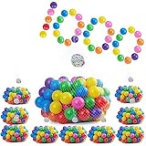 Bällebad Kinder - Rutschfeste Bunte Spielbälle - Multipack von 50/100/200/300/400/500/600/700/1000 zu Wahlen Baby Plastikbälle - Mehrfarbig Non Toxic Bruchfeste Pitbälle (Mehrfarbig-1000 Stücke)