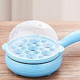 2-in-1-Eierkocher – Multifunktionale Antihaft-Eierbratpfanne, Eierkocher, automatische Eierkocher-Maschine für Wohnheime, Gelb/Rosa/Blau(Blau)