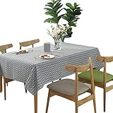 meioro Tischdecke Rechteckige Tischdecken Baumwolle Leinen Tischwäsche Einfaches Twill Tischtuch Geeignet für Home Küche Dekoration, Verschiedene Größen