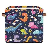 TropicalLife Dino 36L Aufbewahrungskorb Set von 2 Cartoon Tier Dino Faltbare Stoff Aufbewahrungskorb Box Schlafzimmer Badezimmer Home Kinderzimmer Organizer für Spielzeug Kleidung