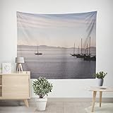 EHOMERY Wandbehang XL Wanddekoration Family Das Meer Wandteppich Vertikal Wandbehänge Aus Stoff Wohnzimmer Schlafzimmer Wandbehang Dekoration 240x220cm