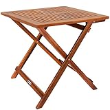 Casaria® Gartentisch Wetterfest Klappbar Holz 70x70x73cm 80kg Belastbar Akazie Balkon Garten Terrasse Outdoor Tisch Balkontisch Beistelltisch Braun