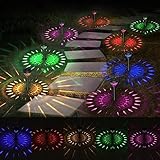ThorFire 8 Stück Solarlampen für Außen Garten Solar Wegeleuchte,RGB Farbwechsel & Warmweiße LED Gartenleuchten für Außen, RasenLandschaft,Wege Beleuchtung Solar Dekorative Licht