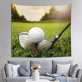 PSVOD Golfball-Wandteppich, zum Aufhängen, Schlafzimmer, Wohnzimmer, Stoff, Heimdekoration, Wanddekoration, 152 x 130 cm