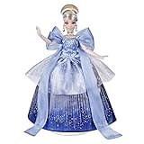 Disney Prinzessin Style Serie Weihnachtsedition Cinderella, Sammelmodepuppe Weihnachten 2020 mit Accessoires, Spielzeug für Mädchen ab 6 Jahren