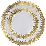 Kare Design Spiegel Solare Gold, großer Wandspiegel, goldener Spiegel, runder Wandspiegel, (H/B/T) 132x132x5cm