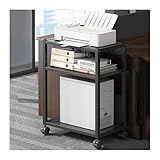 CPU Ständer Für Computer 3-lagiger PC-Tower-Ständer mit Rollen, mobiler Druckerständer mit Stauraum, stabiler Metallrahmen, Boden-PC-Gehäuse-Halterungswagen for das Heimbüro Computer Ständer für Deskt