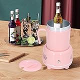 HOPASRISEE Kühler, Wärmerer Becher, Schnell Abkühlender Heizbecher, Perfekt Für Kalte Getränke, Bier, Weinkonserven, Ideal Für Büro, Zuhause Und Reisen, Platzsparendes Design(Rosa)