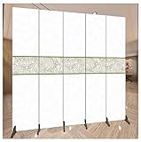 Raumteiler Trennwand, Paravent Raumtrenner Büro-Hotel-Konferenzzimmer-Raum-Trennwand-Teiler, 3 4 5 6 7 Panele Sichtschutz, Faltbare, bewegliche, dekorative Raumteilerplatte (Color : 5 Panels, Size :