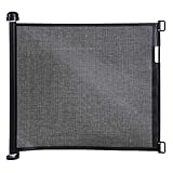 ESTEXO Treppenschutzrollo Türschutzgitter Treppenschutzgitter Treppengitter Türgitter Absperrgitter Rollo Ausziehbar Schwarz