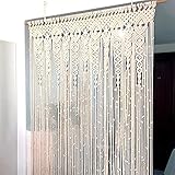 Macrame Wandbehang Gewebt Tapisserie Makramee Tür Hängend ,Macrame Wandbehang Tapisserie Raumteiler Makramee Vorhänge Fenstervorhang Türvorhänge, Hochzeit Hintergrund Arch Boho Wanddekor (100*200cm)