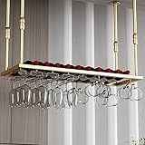 IAKAEUI Weinglashalter Unter Dem Schrank, Hängender Gläserhalterung für Weingläser Stielgläser, für Küche, Bar und Restaurant (Color : Gold, Size : 80cm/31.4in)
