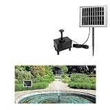 JOIEYOU Solar Springbrunnen Außen Solarbrunnen Solar Teichpumpe Solar Wasserpumpe Sprühdüsen(2W)