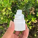 Büro Home Collection Natürlicher Selenit Kristall Gips Turm Energiesäule Yoga Meditation Heilstein Magnetfeld Energiesäule Kristall Zauberstab Dekoration Chakra Steine (Size : 4-5 cm 1pc)