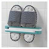 Duschregal Hausschuhe Rack Hängende Schuhorganisatoren, 3 In 1 Klapphalter Schuhe Kleiderbügel Wandmontierter Schuh- Und Badezimmerhandtuch Organizer Rack (Blau, Grau, Rosa) Badezimmer Regal ( Color :
