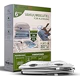 SANAWATEC Vakuumbeutel für Kleidung 6er Set (2 Small + 2 Large + 2 XXL) Vakuumbeutel für Bettdecken Kleider Vakuum Beutel Bettwäsche Vakumiererbeutel für Kleidung vacuum bags for clothing