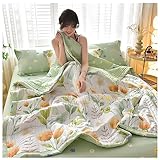 OkaYok Sommer KüHler Steppdecke DüNne, Bettdecke Leicht Und Druckfrei Waschbar, Sommer Decke Bettdecke, Tagesdecke Wohndecke Sofadecke Reisedecke Atmungsaktiv,B,150x200cm