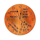 Moderne runde Wanduhr mit verschnörkelten Zahlen, leise, nicht tickende Wanduhren für Küche, Büro, Retro-Hängeuhr, 35,6 cm