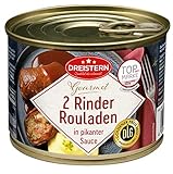 DREISTERN 2 Gourmet Rinderrouladen 500g | leckeres Rindfleisch in der praktischen recycelbaren Konservendose | köstliches Rindfleisch - Qualität die schmeckt