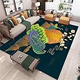 DJHWWD Rugs Washable Modernes minimalistisches Wohnzimmer Bedroom grün flickenteppich waschbar170x240CM