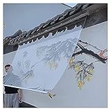 Transparenter Vinyl-Rollo-Rollo, Rollo Für Den Außenbereich Für Pergola-Terrassen Im Freien, Regenfester Kunststofffenstervorhang Mit Beschlägen XJJUN (Farbe : Klar, Größe : 1.5x2m)