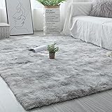 pacegre Teppich Wohnzimmer Weich Teppich Schlafzimmer Modern Flauschig Teppich 120x160CM Hochflor Teppich Anti-Rutsch-Flauschiger Shaggy Teppich für Wohnzimmer Schlafzimmer Bettvorleger