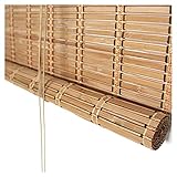 YSJX Bambusrollo Seitenzug Fenster Rollos Raffrollo Holzrollo Natur,Sichtschutz Jalousie,Bambus- Rollos Blickdicht,Breite 50-160 cm,mit Lifter (Size : 160x200cm/63x79in)